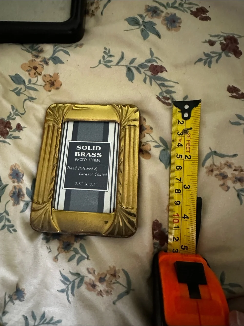 Mini Solid Brass Photo Frame in Gold